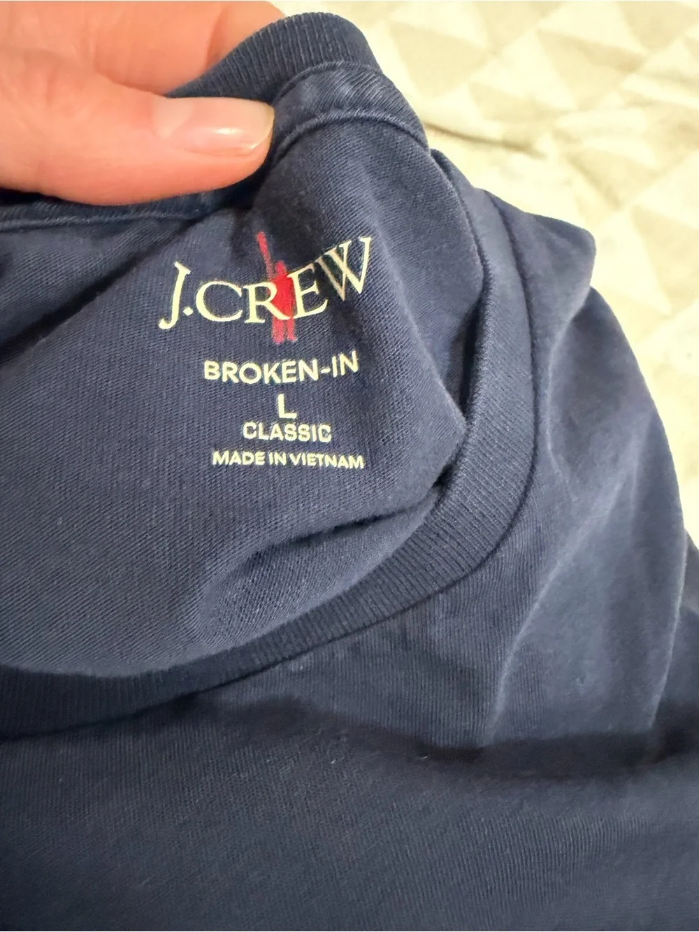J crew navy Broken-in T-shirt